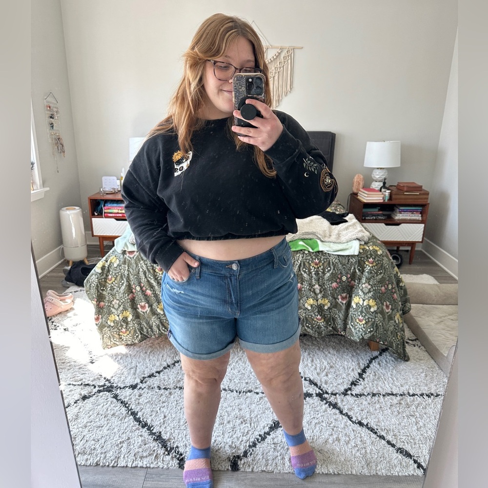 High Rise 5” Denim Shorts